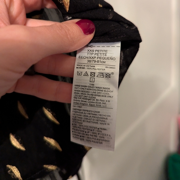 Banana Republic Black And Gold Sheer Blouse - Picture 3 of 7